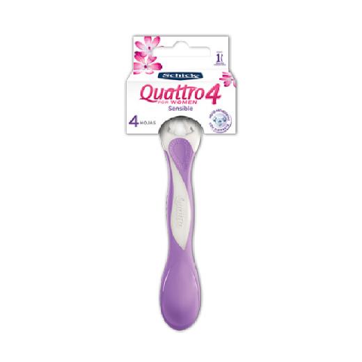 SCHICK QUATTRO MUJER PIEL DELICADA RISTRA X 10 UNIDADES