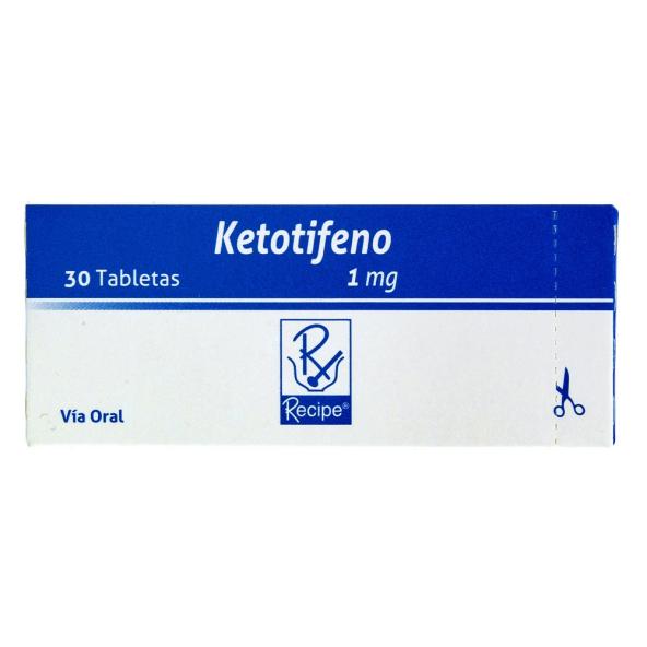 KETOTIFENO TAB 1 mg     1 mg   2012M X CJAX30 - RECIPE