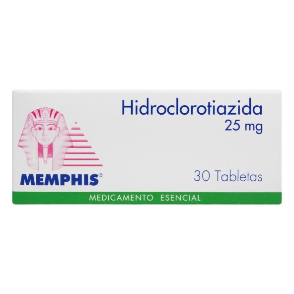 HIDROCLOROTIAZIDA 25 MG CAJA X 30 TABLETAS