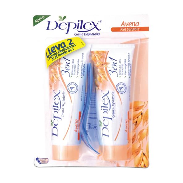 DEPILEX  PIEL SENSIBLE AVENA CREMA DEPILATORIA 2X1