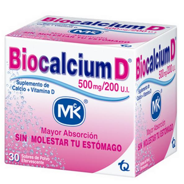 BIOCALCIUM D EFERVECENTE CAJA X 30 SOBRES - M.K-OTC