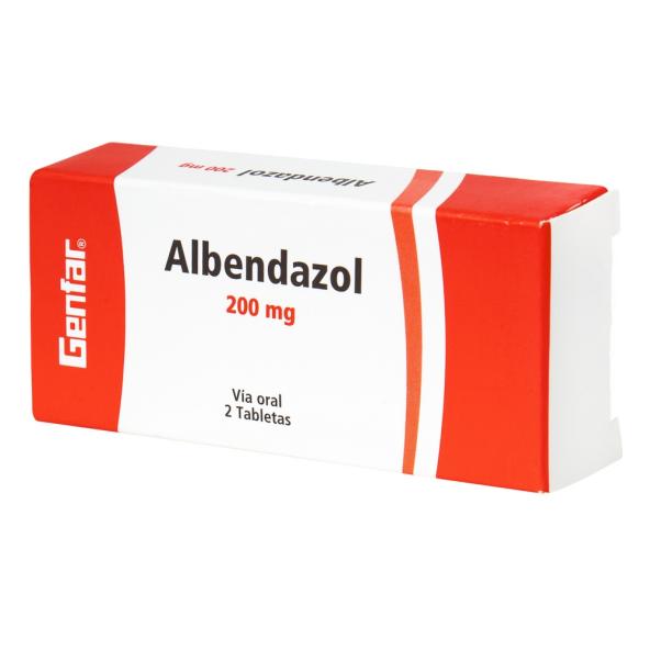 ALBENDAZOL 200 MG CAJA X 2 TABLETAS  GENFAR