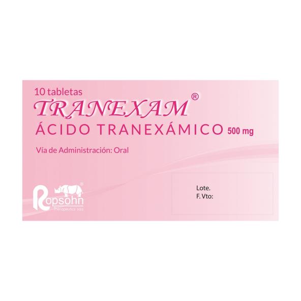 TRANEXAM 500 MG  CAJA X 10 TABLETAS --ROPSOHN