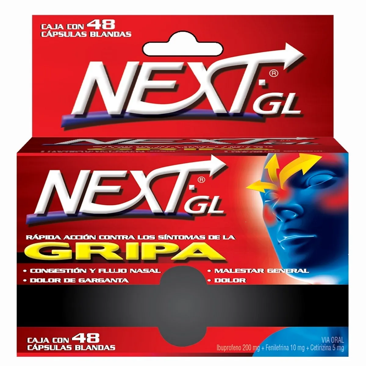 NEXT GL GRIPA CAJA X 48 CAPSULAS BLANDAS