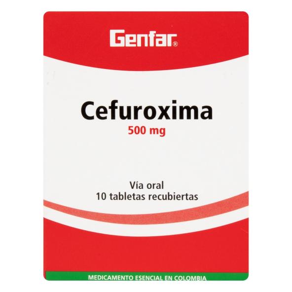 CEFUROXIMA 500MG CAJA X10 TABLETAS--- GENFAR