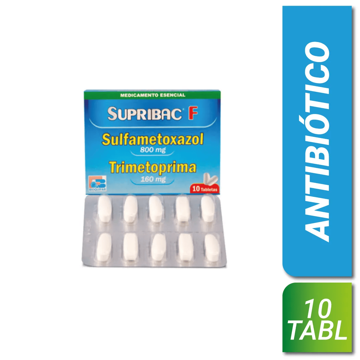 SUPRIBAC F 160 mg/800mg  CAJA X 10 - LABQUIFAR