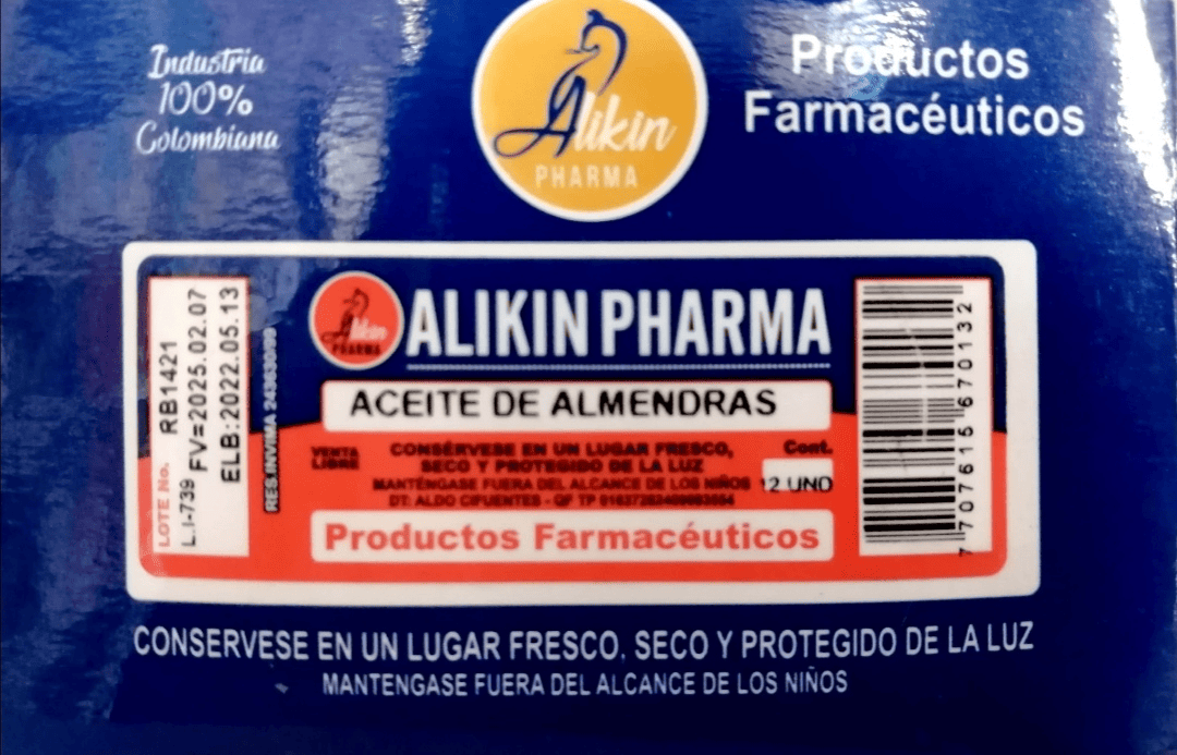 ACEITE DE ALMENDRAS GOTERO X 25ML  CAJA X 12 UNIDADES----ALIKIN PHARMA