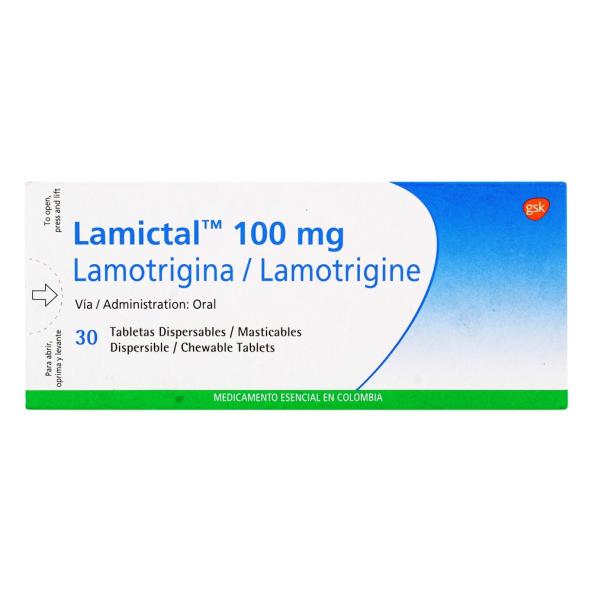 LAMICTAL DISPERSABLE 100 MG   100mg  2007M X 30 TAB - GSK