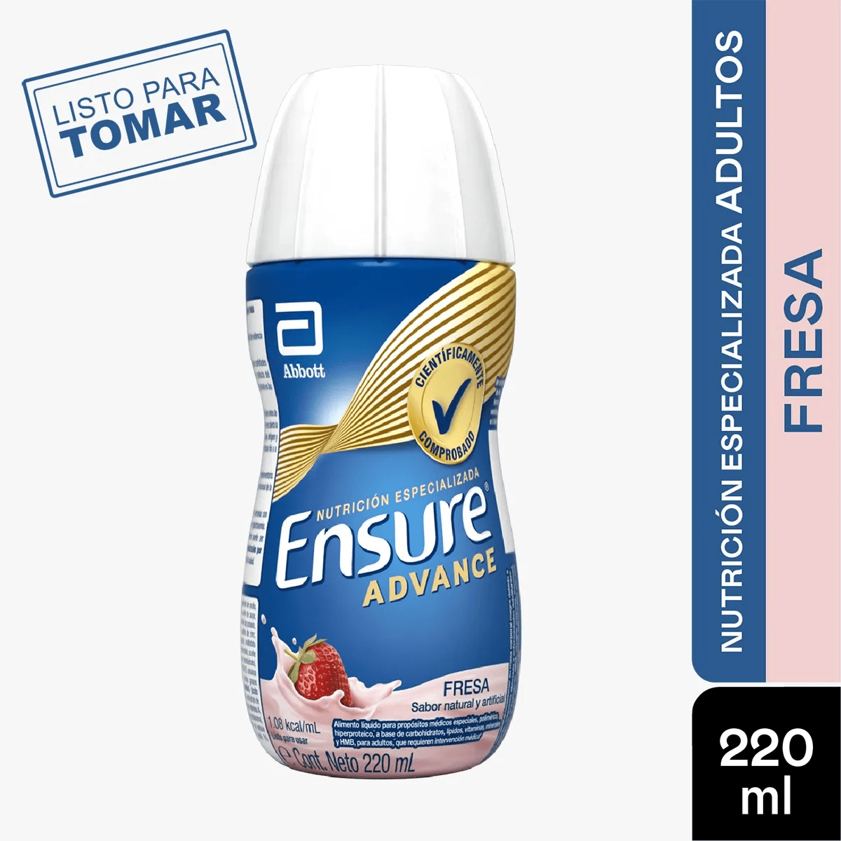 ENSURE ADVANCE FRESA FRASCO DE 220 ML