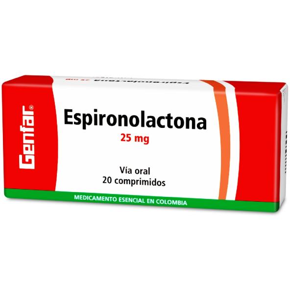 ESPIRONOLACTONA TAB 25 mg      2007M X CJAX20 - GENFAR