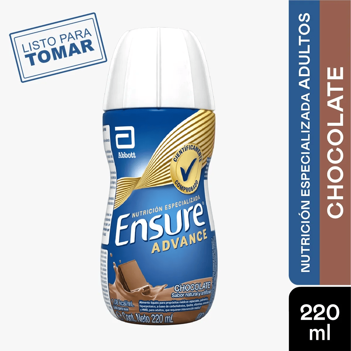 ENSURE ADVANCE CHOCOLATE FRASCO X 220 ML