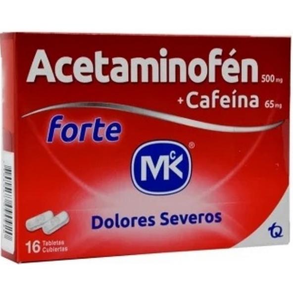 ACETAMINOFEN FORTE  CAJA X 16 TABLETAS - M.K-OTC