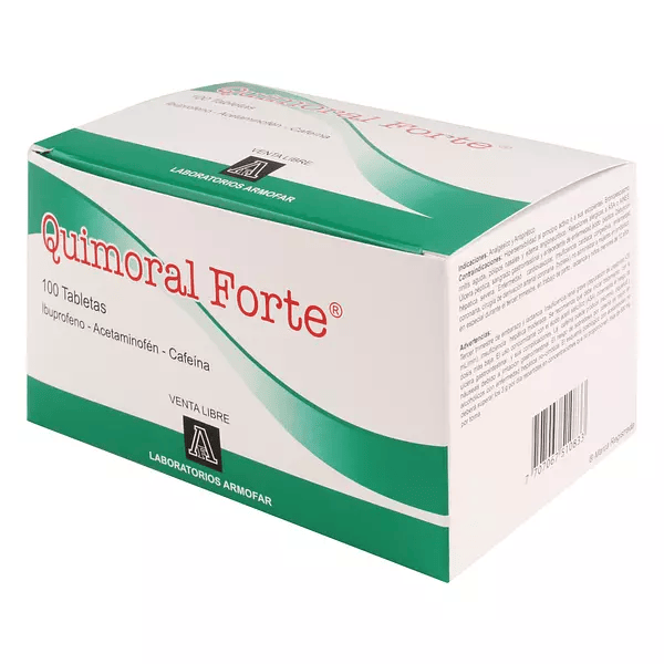 QUIMORAL FORTE (IBUPROFENO-ACETAMINOFEN-CAFEINA) X 100 TABLETAS