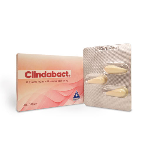 CLINDABACT (CLOTRIMAZOL+CLINDAMICINA BASE 100MG) X 3 OVULOS