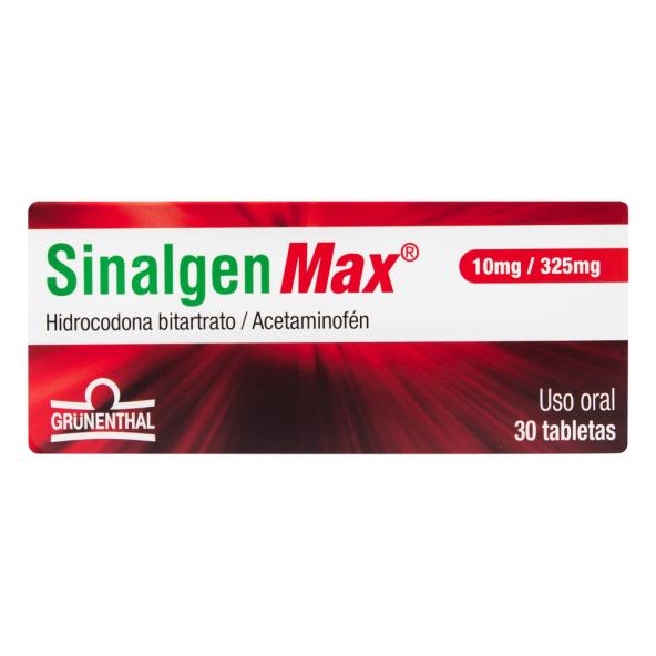 SINALGEN MAX TAB 10 mg/325 mg CAJA X 30 TAB - GRUNENTHAL