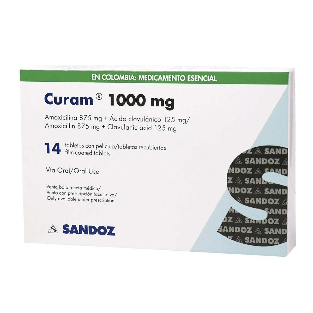 CURAM 1000mg  CAJA X 14 TABLETAS- NOVARTIS-S