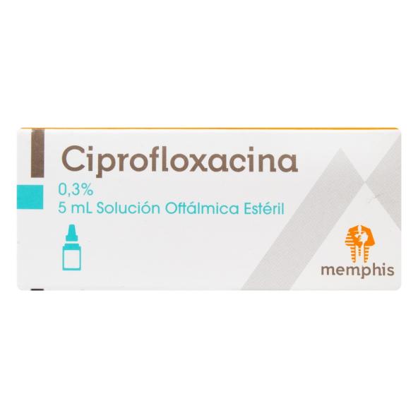 CIPROFLOXACINA GOTAS OFTALMICAS 0.3% X 5 ML  MEMPHIS