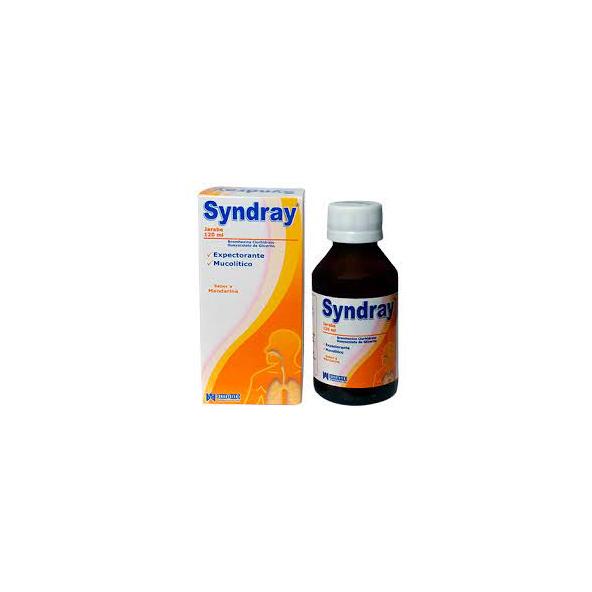 SYNDRAY SABOR MANDARINA JARABE FRASCO X 120 ML (BROMHEXINA/GUAYACOLATO) 