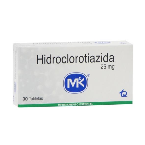 HIDROCLOROTIAZIDA 25 MG CAJA X 30 TABLETAS