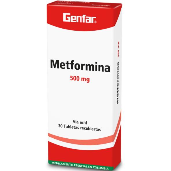 METFORMINA 500 MG CJ X 30 TAB GENFAR