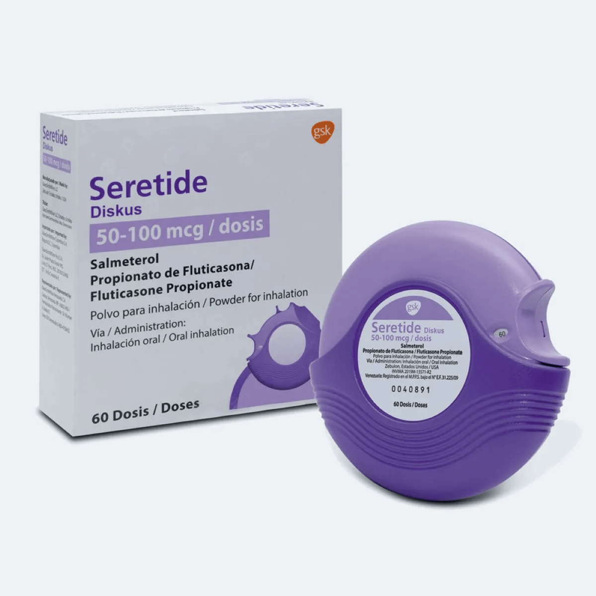 SERETIDE DISKUS 50/100 MCG  X 60 DOSIS - GSK