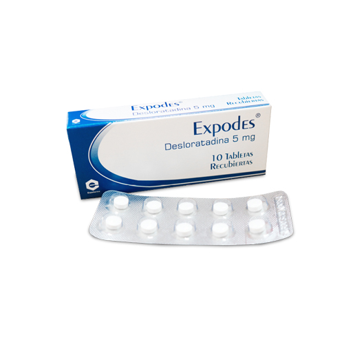 EXPODES DESLORATADINA 5 MG CAJA X 10 TABLETAS