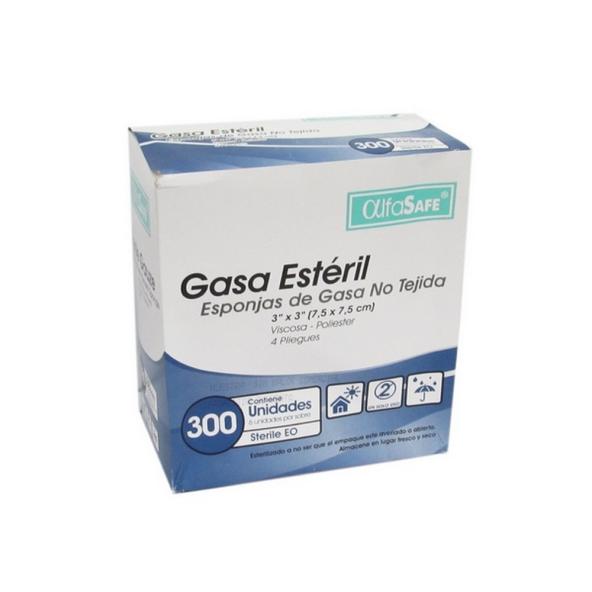 GASA ESTERIL ALFA SAFE NO TEJIDA CJX50 SOBRES X 4 PLIEGUES DE 7,5CM