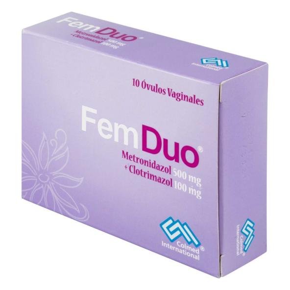 FEMDUO CAJA X 10 ÓVULOS (METRONIDAZOL 500 MG / CLOTRIMAZOL 100 MG)