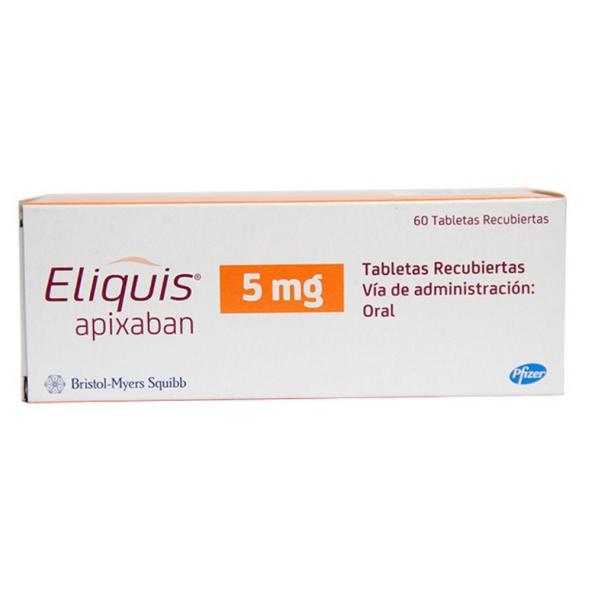 ELIQUIS 5 MG CAJA CON 60 TABLETAS RECUBIERTAS --PFIZER