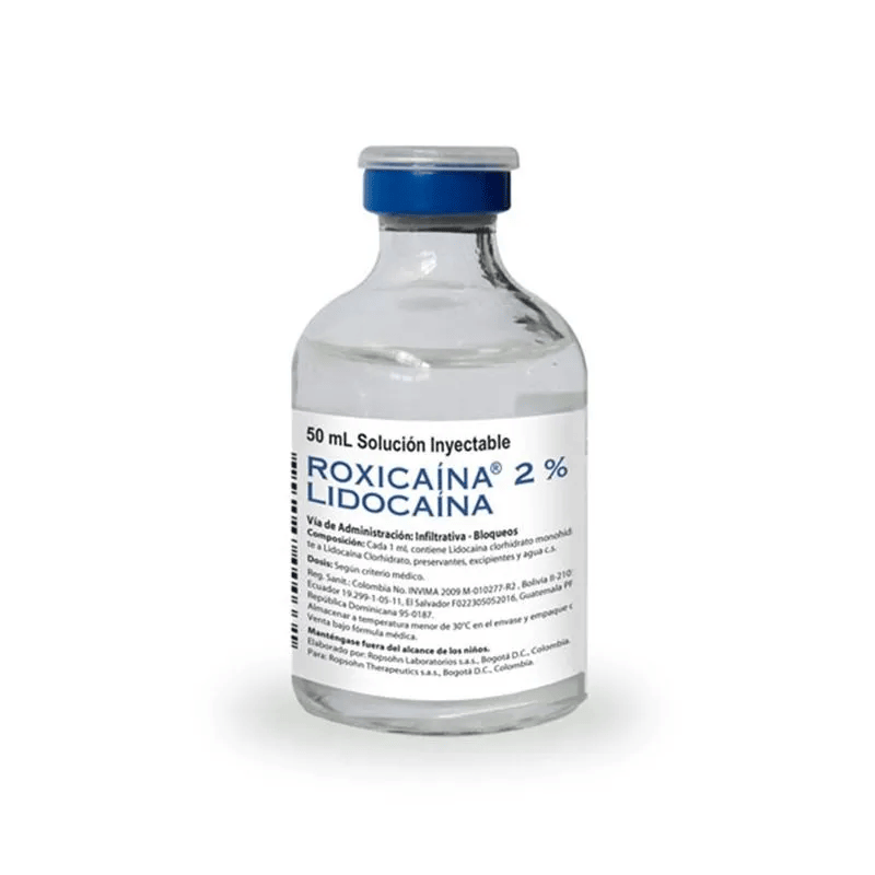 ROXICAINA LIDOCAINA 2% SOLUCION INYECTABLEX 50 ML - ROPSON