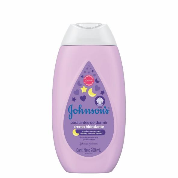 JOHNSONS BABY CREMA HIDRATANTE PARA ANTES DE DORMIR FRASCO X 200 ML 