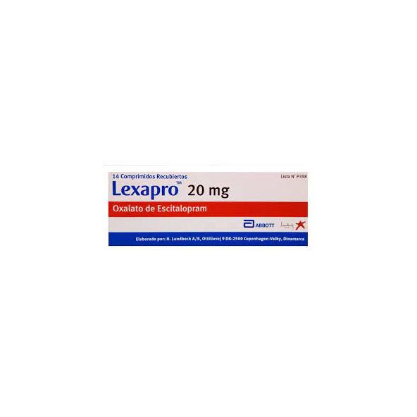 LEXAPRO 20 MG X 14 COMPRIMIDOS (OXALATO DE ESCITALOPRAM)