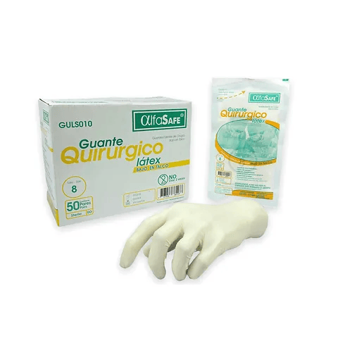 GUANTE ESTÉRIL  ALFASAFE  TALLA  7  1/2  CAJA X 50