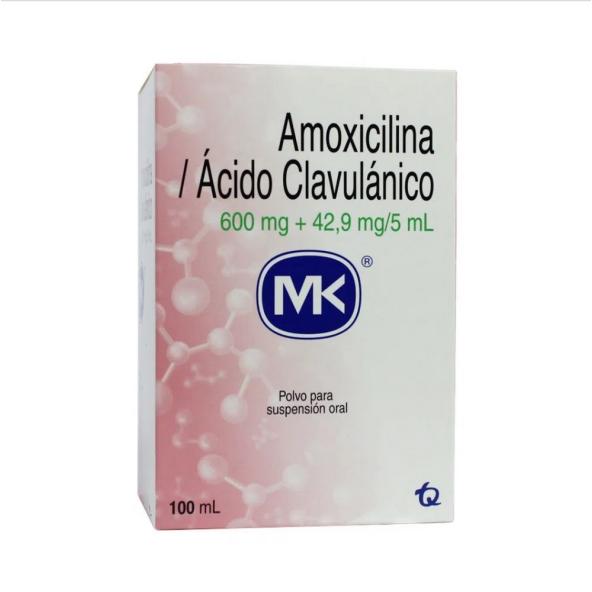 AMOXICILINA + CLAVULANICO MK SUSPENSION 600 MG/42.9 MG 100 ML