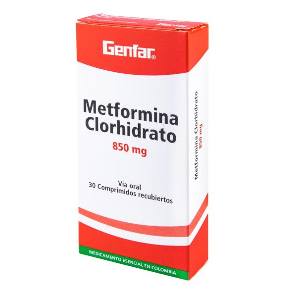 METFORMINA TAB 850 mg   850mg  2009M X CJAX30 - GENFAR