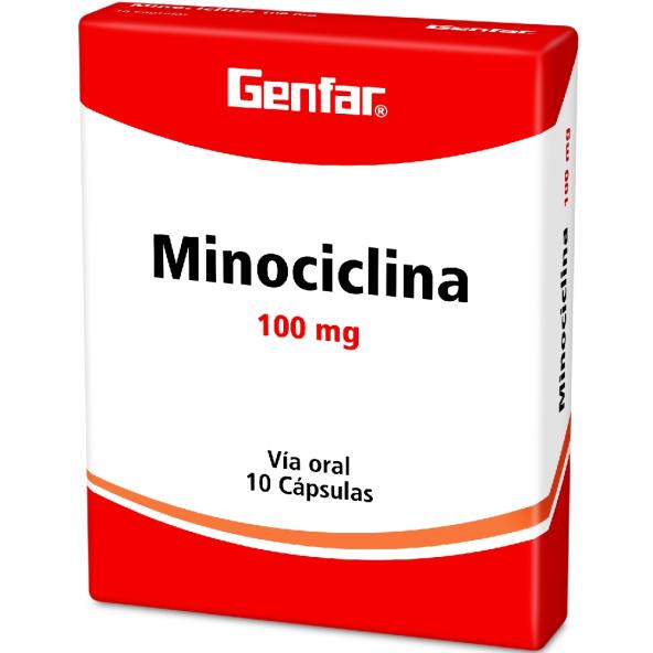 MINOCICLINA CAP 100 mg X CJAX10 - GENFAR