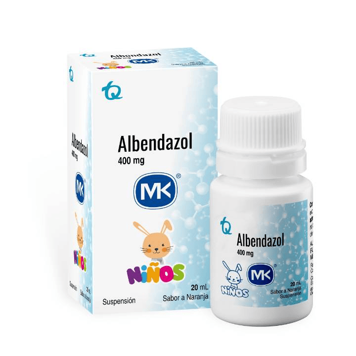 ALBENDAZOL X 400MG SUSPENCION sabor naranja MK