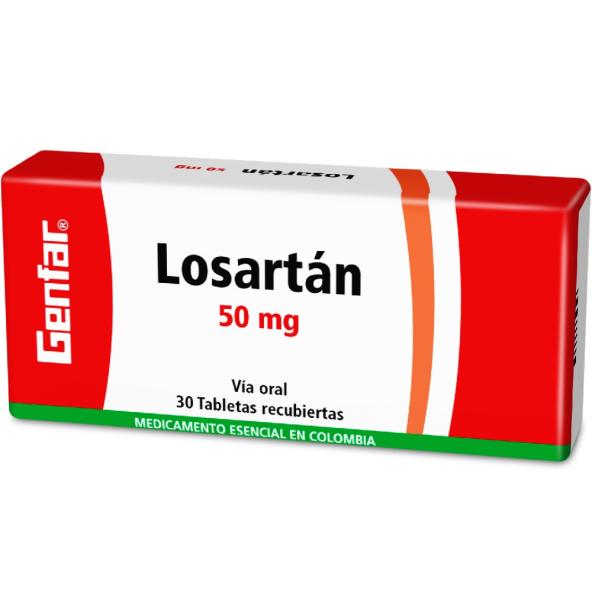 LOSARTAN 50mg CAJA X 30 tABLETAS - GENFAR