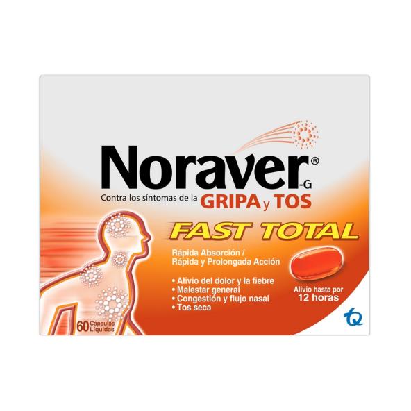 NORAVER FAST TOTAL GRIPA Y TOS CJX 60 CAP