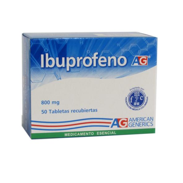 IBUPROFENO  800 MG CAJA X 50 TABLETAS AG