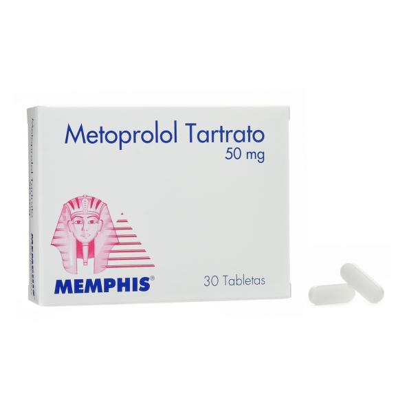 METOPROLOL TARTRATO 50 MG CAJA X 30 TABLETAS