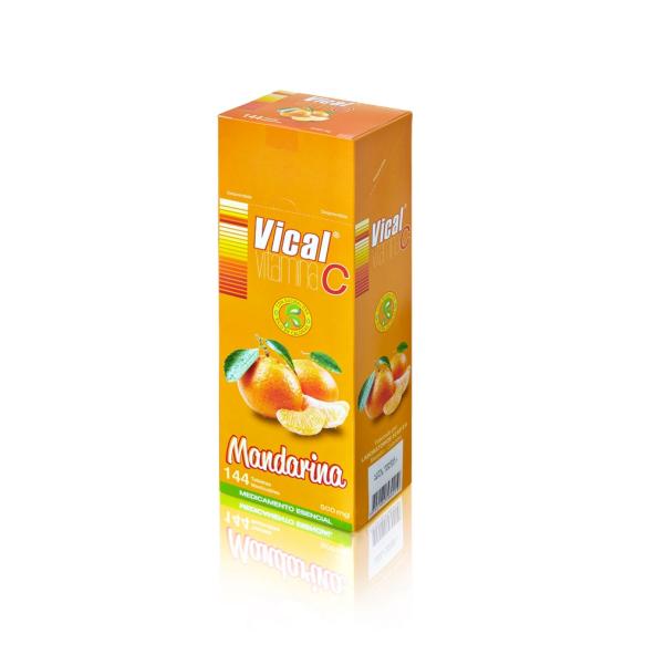 VICAL VITAMINA C MANDARINA CAJA X 144 TABLETAS MASTICABLES