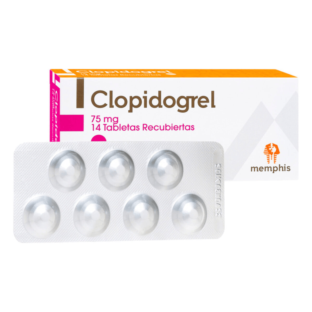 CLOPIDOGREL 75 MG X 14 TABLETAS RECUBIERTAS ---MEMPHIS