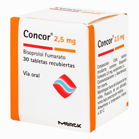 CONCOR TAB 2.5 mg CAJA X 30 UND - MERCK