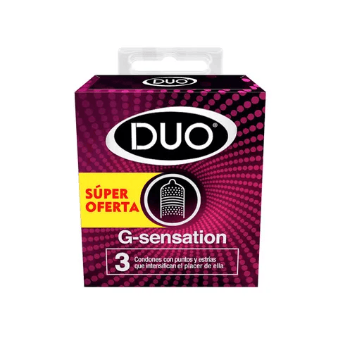 DUO G-SENSATION CAJA X 3 PRESERVATIVOS