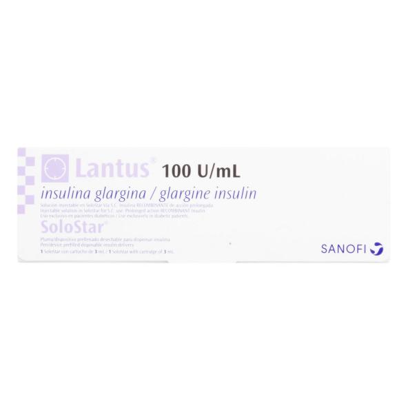 Lantus Solostar 100 U.I / mL Solución Inyectable Caja Con 1 Cartucho Con 3 mL 