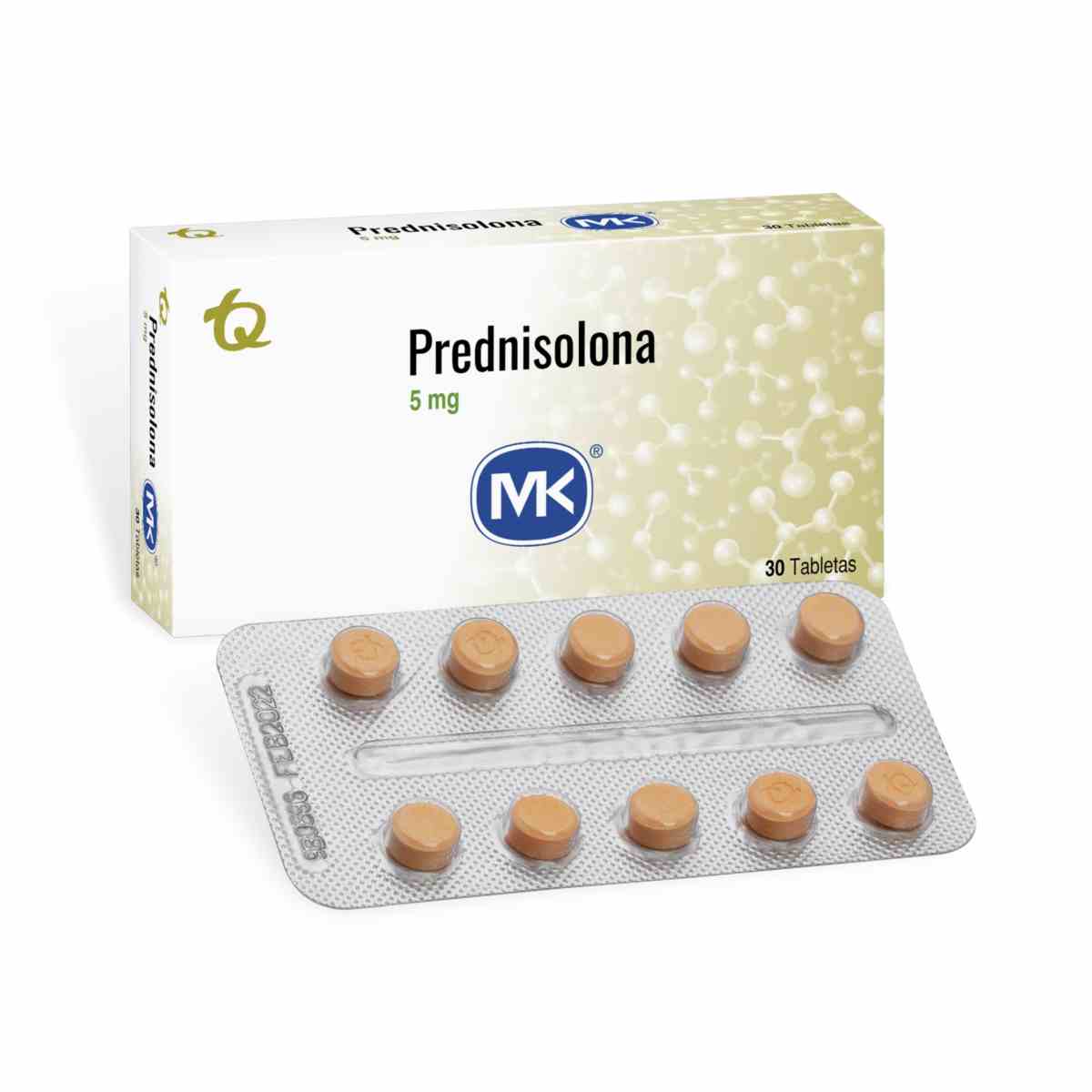 PREDNISOLONA  5mg  CAJA X 30 TABLETAS-- M.K