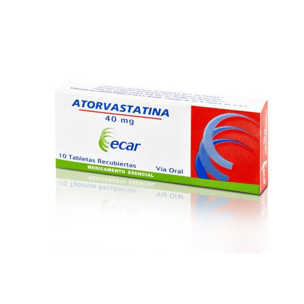 ATORVASTATINA TAB 40 MG CJX10 TAB ECAR