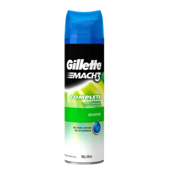 GILLETTE MACH3 GEL DE AFEITAR COMPLETE DEFENCE SENSITIVE FRASCO X 200 ML