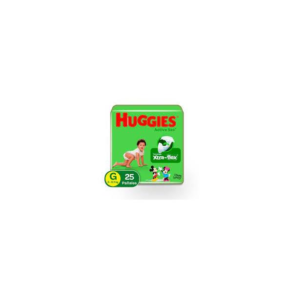 HUGGIES ACTIVESEC ETAPA 3 GX 25 PAÑALES